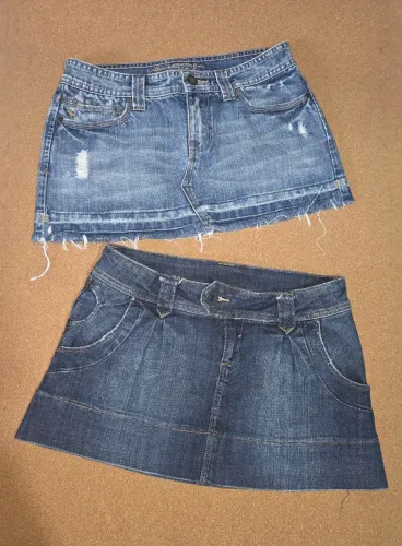Mini saias jeans - Abercrombie & Fitch e MNG Jeans