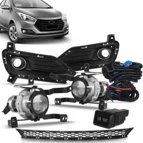 Kit Farol de Milha Neblina Auxiliar para o Hyundai HB20 HB20S 2016 - 2019