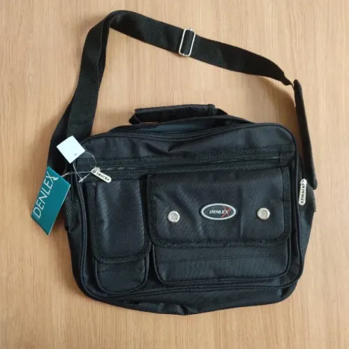 Bolsa executiva preto transversal tiracolo unissex Denlex
