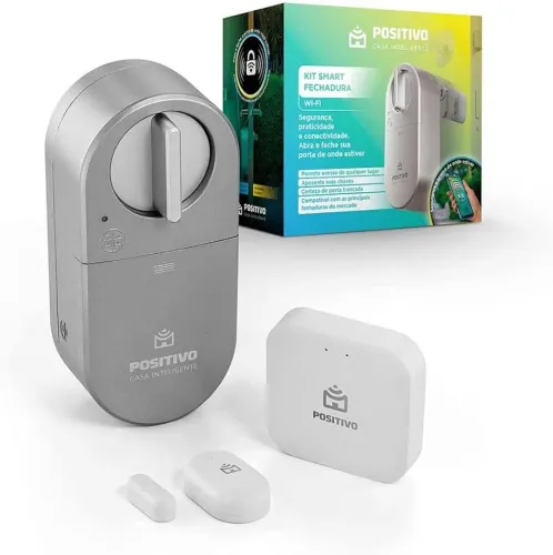 Kit Smart Fechadura Wi-Fi da Positivo Casa Inteligente