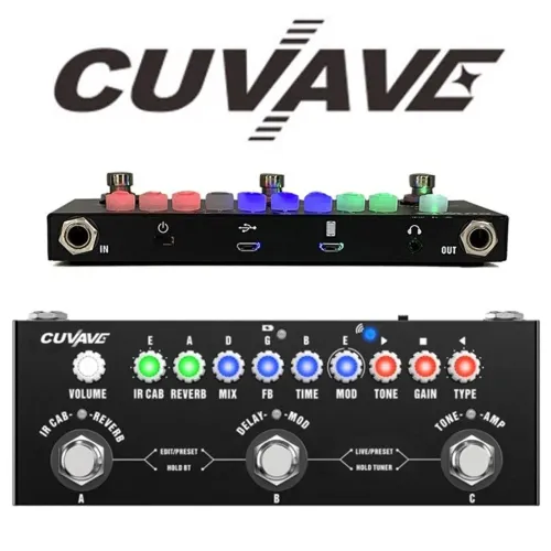 Pedaleira cuvave multi efeitos, lives e streaming.