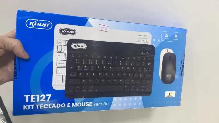 Kit Teclado E Mouse Bluetooth Pc Notebook Mini -Sem fio knup Te127 Loja Coimbra Entregamos