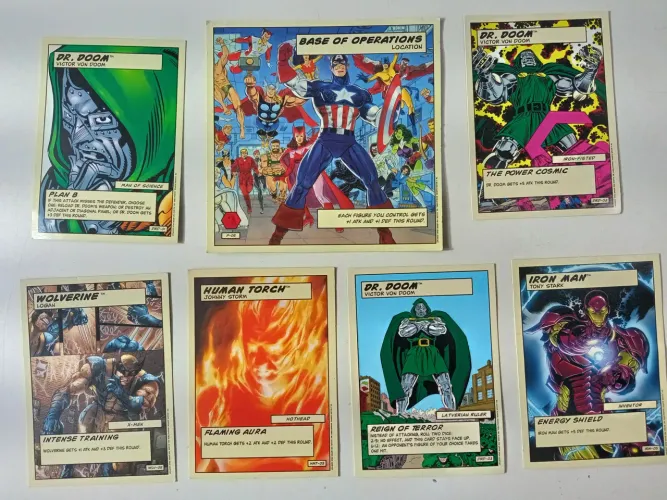 Cartas de Coleção Marvel - Heróis e Vilões