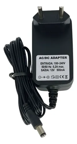 Fonte de alimentação 12V 500mA estabilizada
