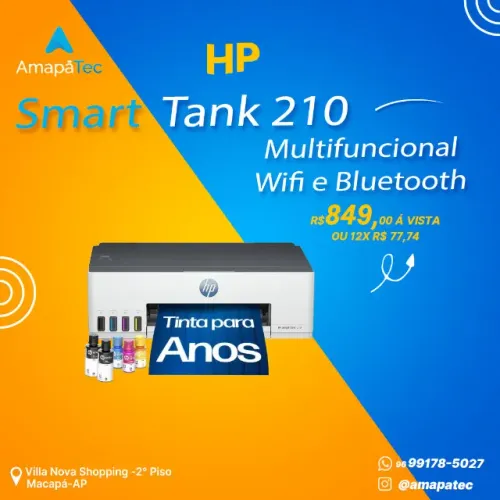 Impressora Hp Smart Tank 210 Wifi