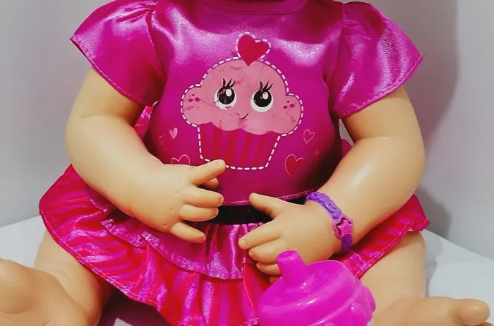 Conjunto de baby Alive saia e blusa rosa