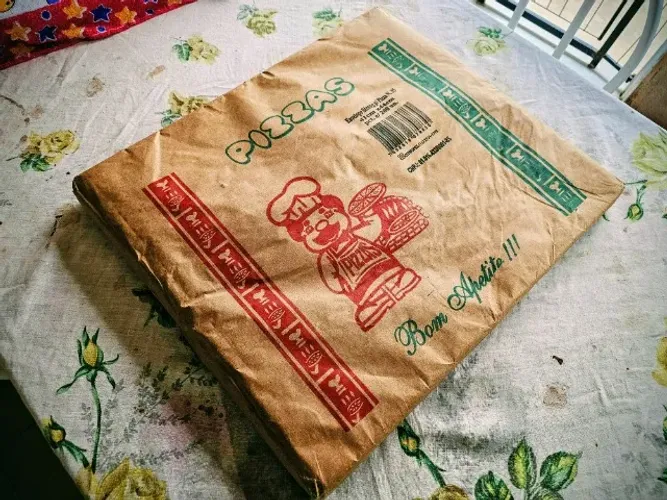 Saco envelope para caixa de pizza