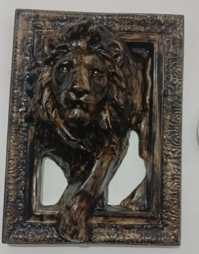 QUADRO LEÃO TRIBO DE JUDÁ EM GESSO