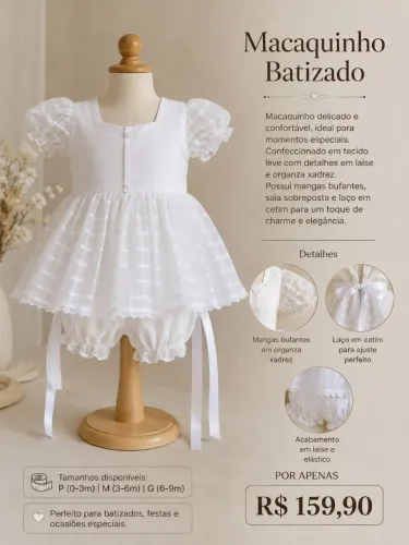 Vestido pra batizado infantil