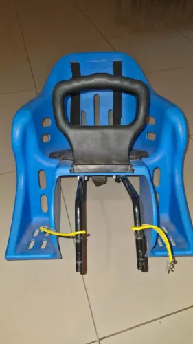 Cadeirinha Crianca Traseira Bagageiro Carona Bike Azul