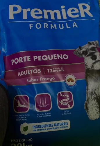 Ração premier raça pequena 20 kg pacote lacrados