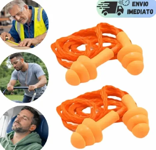 Protetor de ouvido auricular de silicone kit 2 unidades 