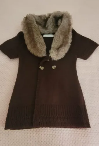 Cardigan Zara tricô pele sintética