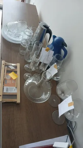 Vidros, copos, taças cristal, decanter, térmica, cafeteira e suporte