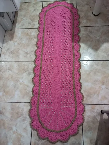 Lindo tapete em crochê para sua cozinha, sala ou quarto!