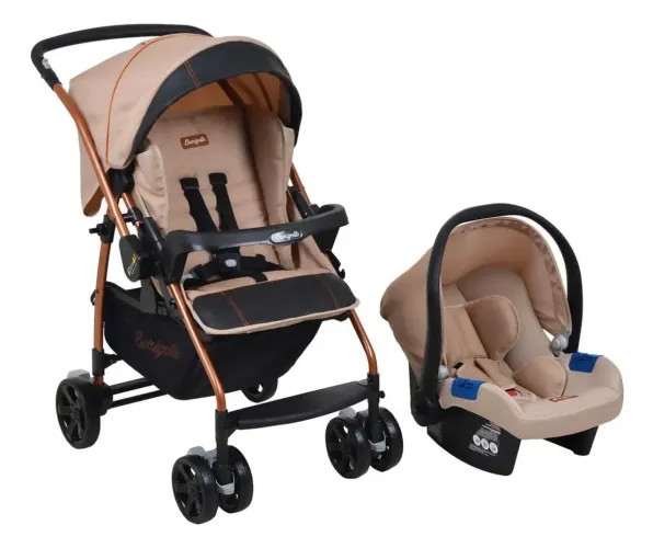 Kit carrinho e bebê conforto burigotto