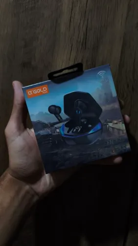 Fone Gamer Sem Fio com LED Azul - Ideal para Jogos