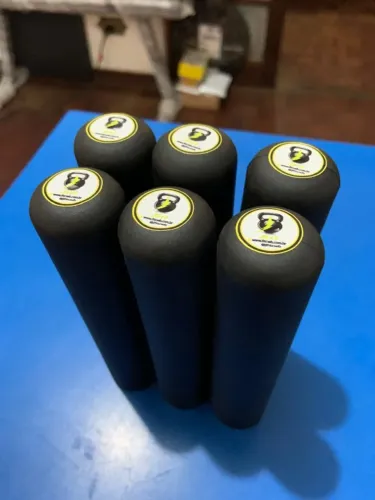 6 manoplas 15x1" para equipamentos de academia