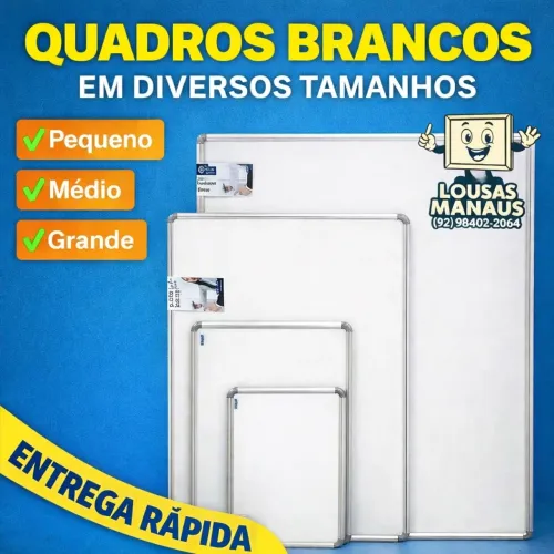 Quadros brancos em diversos tamanhos