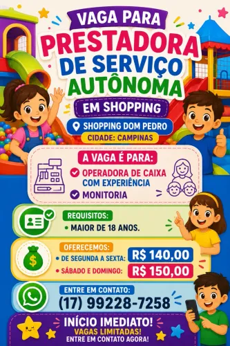 Vaga para autônomas 