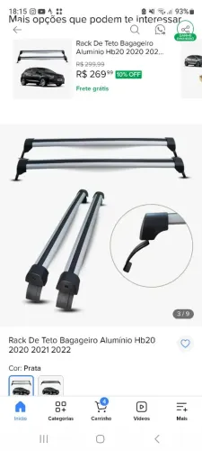 Rack teto Prime Hb20s 2018