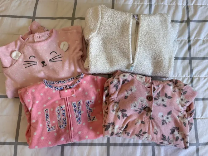Lote de macacões 24 meses Carters inverno menina