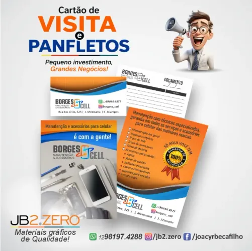 Cartões de Visita e Panfletos