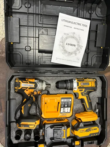 kit Nakasaki sem fio (furadeira/parafusadeira + chave de impacto brushless