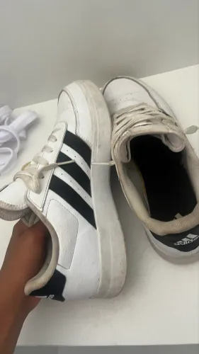 tênis branco adidas 37 usado branco