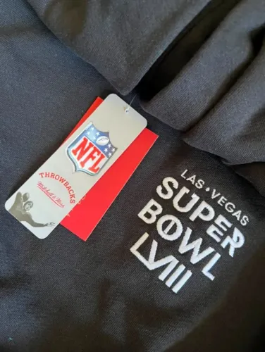 NFL Mitchell & Ness Usher Super Bowl LVIII Blacklight Legacy Hoodie