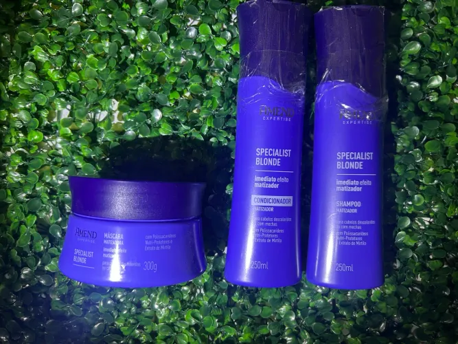 Kit Amend Expertise Specialist Blonde Matizador Completo Novo 3 Produtos
