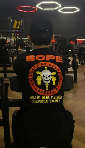 Camiseta bope batalhão militar preta