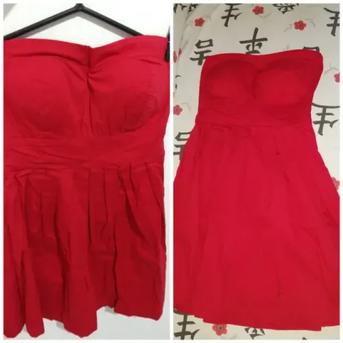 Vestido vermelho tomara que caia tam P