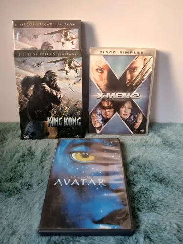 Lote Com 3 Filmes Em Dvd: Avatar + King Kong + X-men 2 (originais)