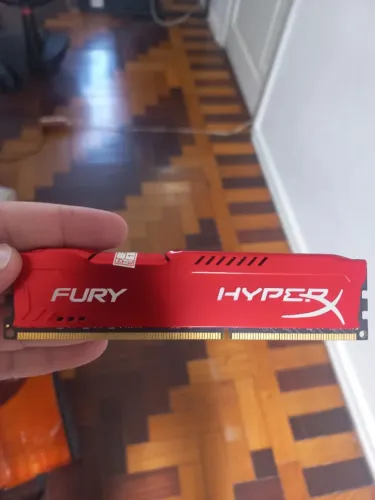 Memória Hyperx Fury Gamer DDR3 Vermelha, 16GB (2x8 GB), 1866Mhz
