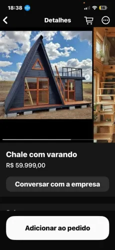 Chalé de madeira grande consulte valor de montagem