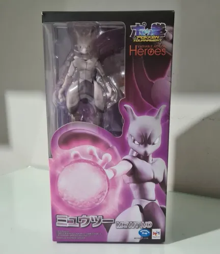 Figura colecionavel rara pokemon mewtwo variable action heroes completa