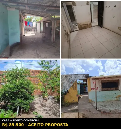 CASA + PONTO COMERCIAL - TERRENO GRANDE - 80 MIL ACEITO PROPOSTA