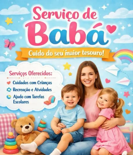 Sou babá experiente e disponível pra diárias ou finais de semana 
