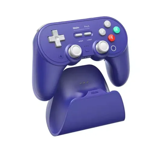 Joystick Sem Fio 8BitDo Pro 3 Roxo Bluetooth Para Nintendo Switch e PC