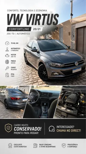 Volkswagen Virtus Comfort. 200 TSI 1.0 Flex 12V AUT 2021