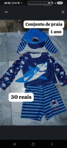 Conjunto de praia bebê reservado