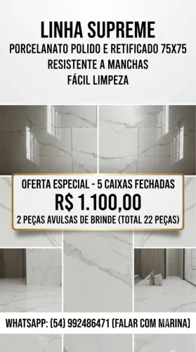 Vendo Porcelanatos, 2 avulsos de Brinde!