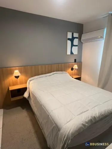 Flat porteira fechada a venda no Park São Caetano com 1 suíte e 1 banheiro  Semi Mobiliado