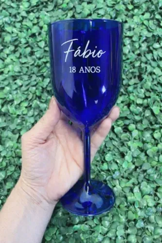 Kit 50 Taças de Vinho 320 ml Personalizadas Várias Cores