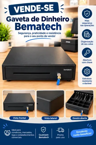 Gaveta de dinheiro Bematech