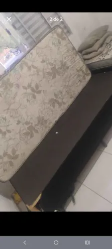 Cama box solteiro com colchão de espuma