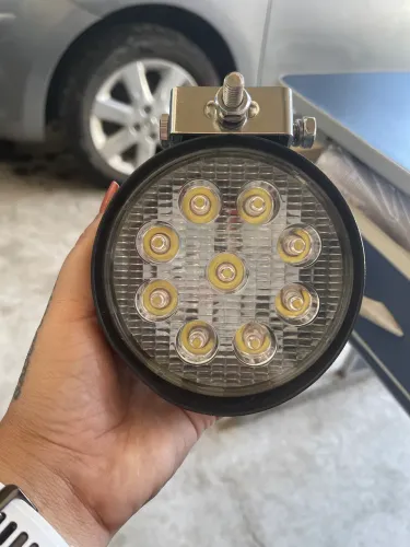 Farol Milha Redondo 9 Led 27w ( 2,5 Espessura ) Universal Branco