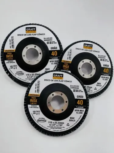 Disco de Lixa Flap Cônico GRAFF - Grão 40