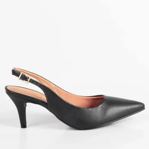 Sapato Social Preto Modelo Slingback tamanho 35